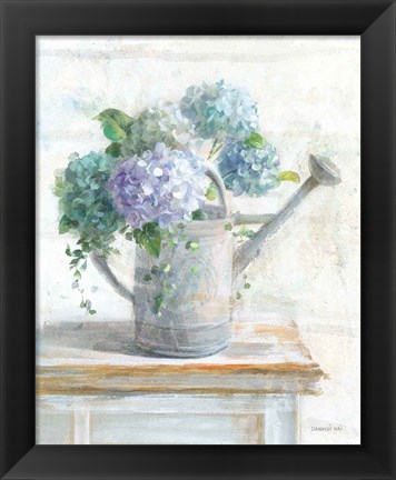 Framed Morning Hydrangeas II Print