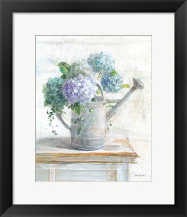 Framed Morning Hydrangeas II Print