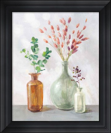 Framed Natural Riches II Clear Vase Print