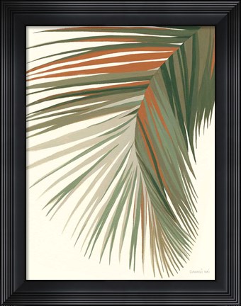 Framed Retro Big Leaf II Reversed Print
