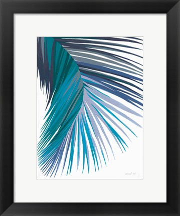 Framed Retro Big Leaf II Cool Print