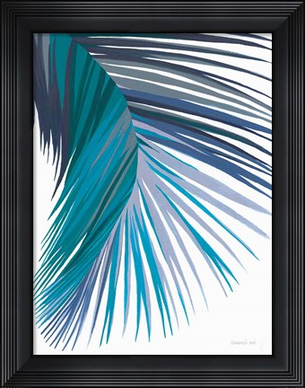 Framed Retro Big Leaf II Cool Print