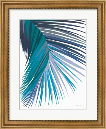 Framed Retro Big Leaf II Cool Print