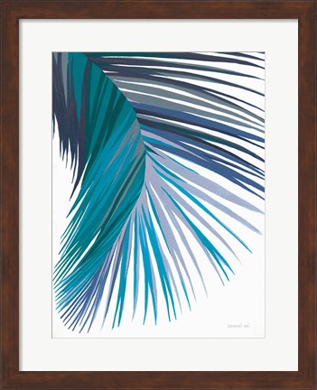 Framed Retro Big Leaf II Cool Print