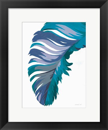 Framed Retro Big Leaf I Cool Print