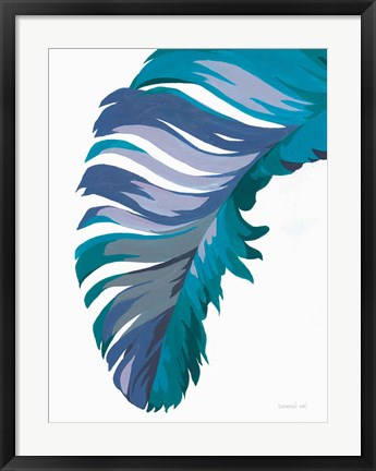 Framed Retro Big Leaf I Cool Print