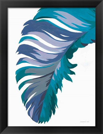 Framed Retro Big Leaf I Cool Print