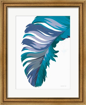 Framed Retro Big Leaf I Cool Print