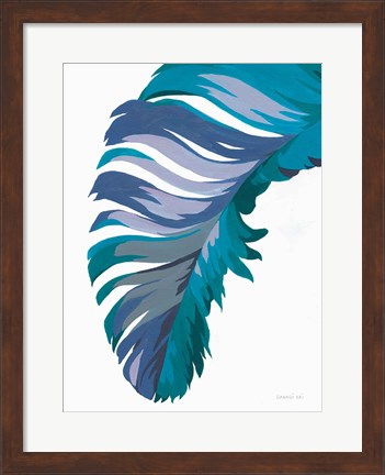 Framed Retro Big Leaf I Cool Print