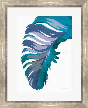 Framed Retro Big Leaf I Cool Print