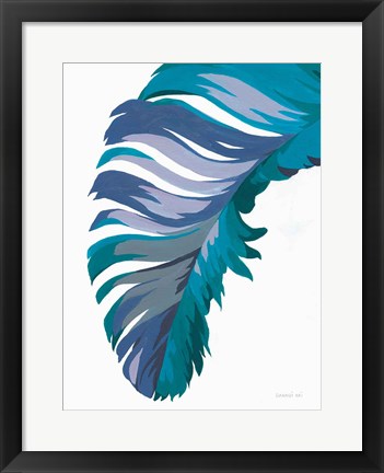 Framed Retro Big Leaf I Cool Print