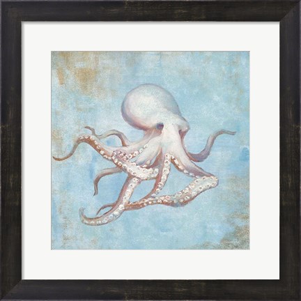 Framed Treasures from the Sea V Watercolor Print