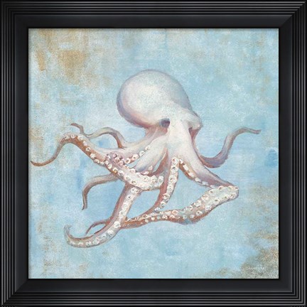 Framed Treasures from the Sea V Watercolor Print