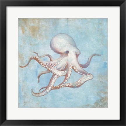 Framed Treasures from the Sea V Watercolor Print