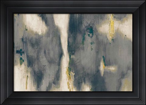 Framed Blue Texture I Crop Print