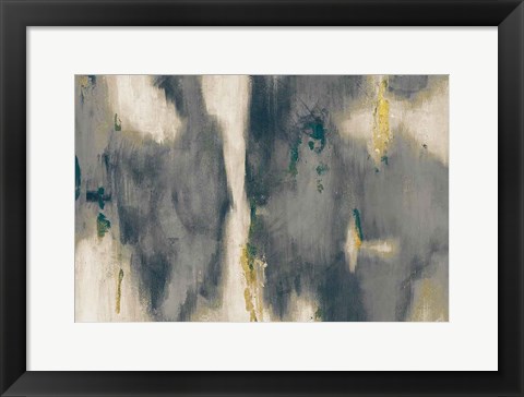 Framed Blue Texture I Crop Print