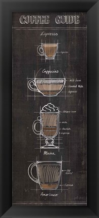 Framed Coffee Guide Panel I Print