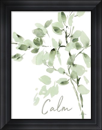 Framed Cascading Branches II Calm Print
