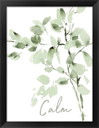 Framed Cascading Branches II Calm Print