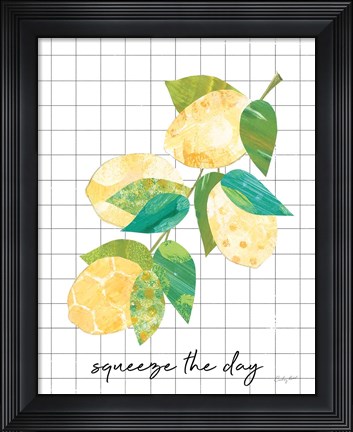 Framed Summer Lemons Sentiment II Print