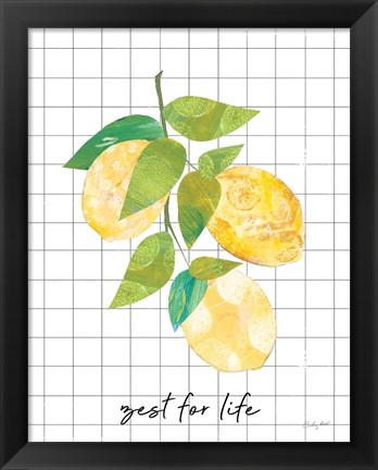 Framed Summer Lemons Sentiment I Print