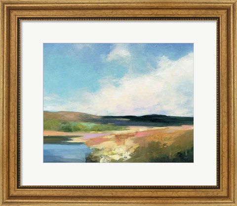 Framed Dawn by the Water Crop Print