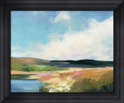Framed Dawn by the Water Crop Print
