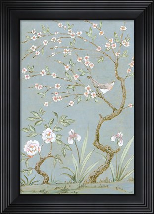 Framed Spring Mural I Blue Print