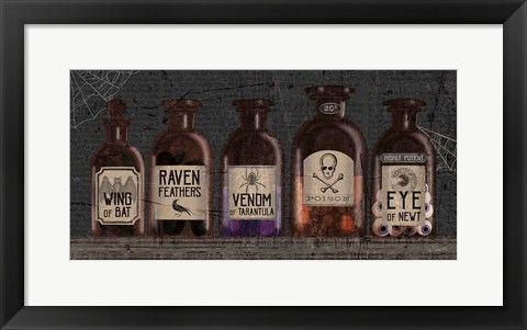 Framed Apothecary Noir VI Print