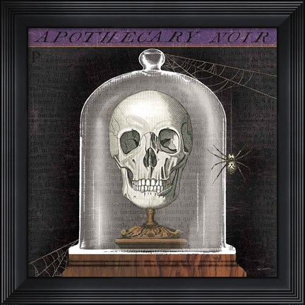 Framed Apothecary Noir III Print