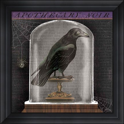 Framed Apothecary Noir I Print