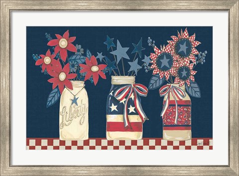Framed American Country Jars Print