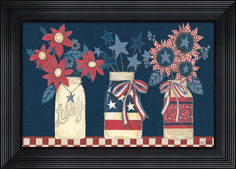 Framed American Country Jars Print