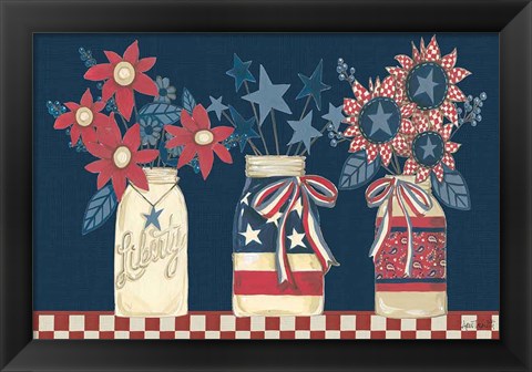 Framed American Country Jars Print