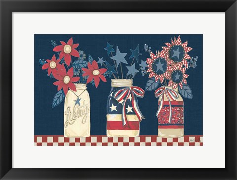 Framed American Country Jars Print