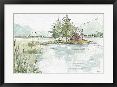 Framed Serene Lake II Print