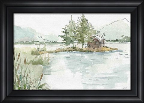 Framed Serene Lake II Print