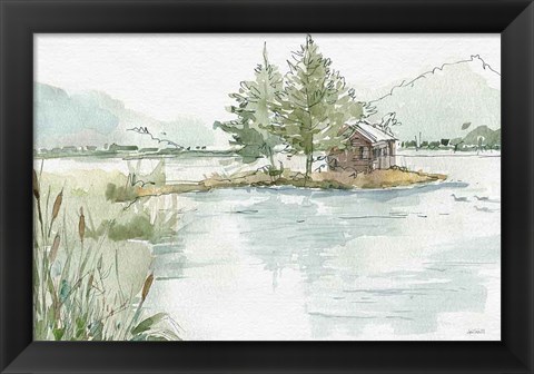 Framed Serene Lake II Print