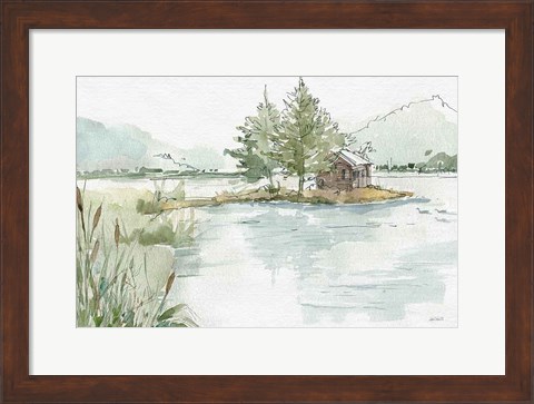 Framed Serene Lake II Print