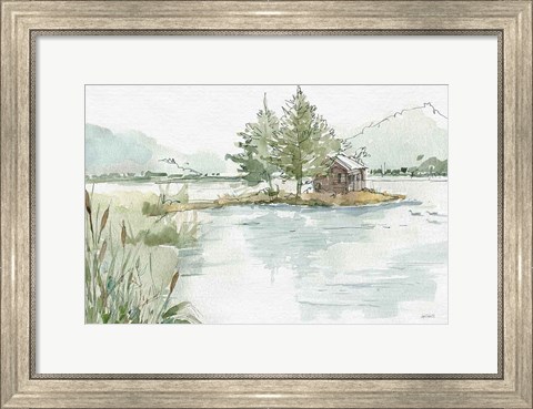 Framed Serene Lake II Print