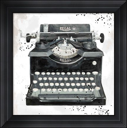 Framed Graffiti Typewriter Print