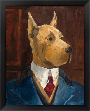 Framed Inspector Dogleash Crop Print