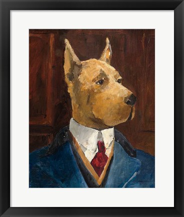 Framed Inspector Dogleash Crop Print