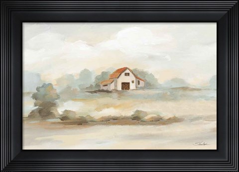Framed Old Farm Landscape Print
