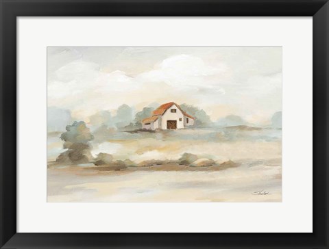 Framed Old Farm Landscape Print