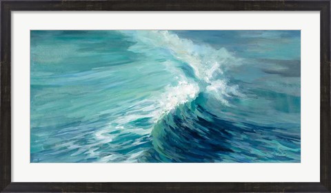 Framed Aquamarine Wave Print