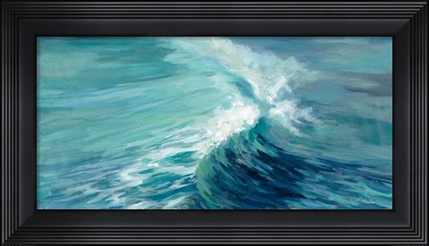 Framed Aquamarine Wave Print