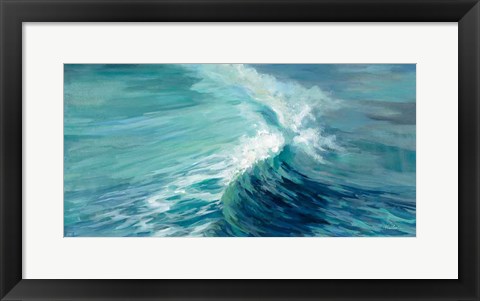 Framed Aquamarine Wave Print