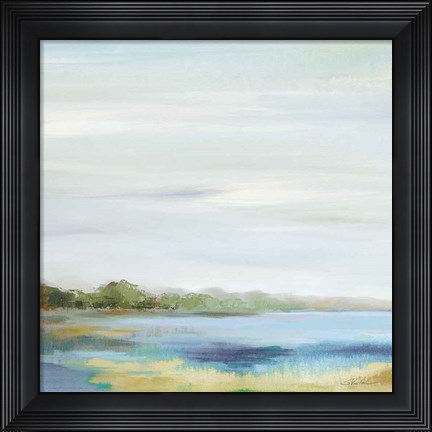 Framed Emerald Lagoon Sq Light Print