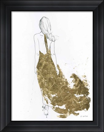 Framed Gold Dress II Print